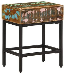 Mesa de apoio 40x30x51 cm madeira recuperada maciça