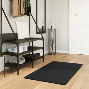 vidaXL Tapete pelo curto macio e lavável HUARTE 60x110 cm preto