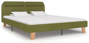 Estrutura de cama com LED em tecido 180x200 cm verde