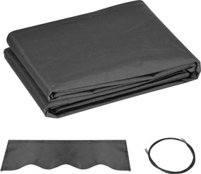 Tecido de substituição para toldo com lambrequim 2,82 x 2,4 m (ESTRUTURA NÃO INCLUIDA), padrão de ondas suaves, em poliéster de alta densidade (280 g/