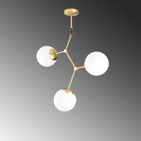 Candeeiro de Teto Damar – Amarelo e Branco – 55 x 15 cm