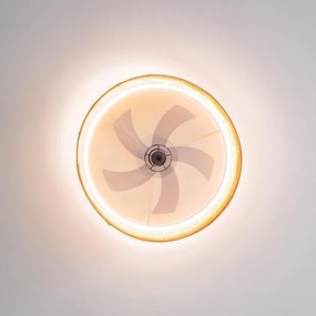 Ventoinha de teto EnergySilence LampAero 600 Natur Design de design com motor DC, com uma potência de 20 W