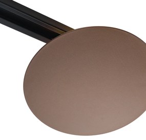 Plafon moderno em bronze para sistema de calha monofásico 2-luzes - Iconic Pulley