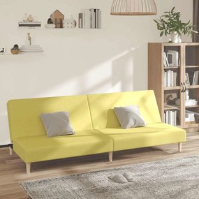vidaXL Sofá-cama de 2 lugares tecido verde