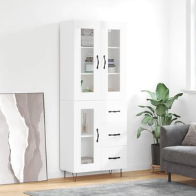 3198627 vidaXL Armário alto 69,5x34x180 cm madeira processada branco brilhante