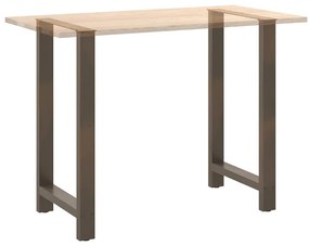 Pés de mesa de bar em aço natural, 2 peças, 60x(100-101) cm, aço