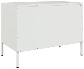 Móveis de TV 2 pcs 68x39x50,5 cm aço branco