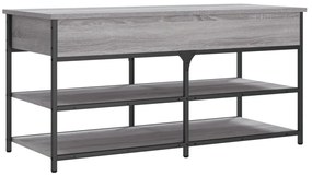 Banco sapateira 100x42,5x50cm derivados madeira cinzento sonoma