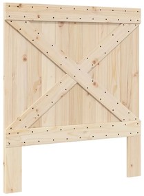 Estrutura de cama com cabeceira 90x200 cm pinho maciço cinzento