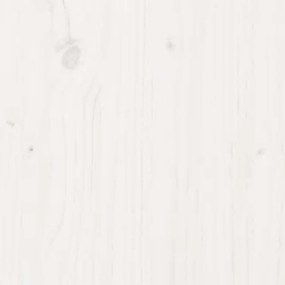 Estrutura de cama super king pinho maciço 180x200 cm branco