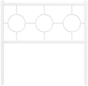 Cabeceira de cama 90 cm metal branco