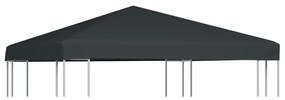 Cobertura de gazebo 310 g/m² 3x3 m cinzento