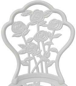 Cadeiras de bistrô 2 pcs alumínio fundido branco