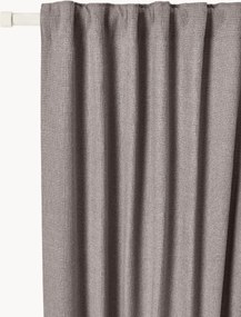 Cortinas opacas com multi-banda Jensen, conjunto de 2, L 130 cm