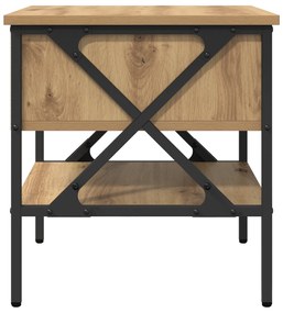 Mesa de Cabeceira Carvalho Artesanal 40x42x45 cm Madeira engenheirada