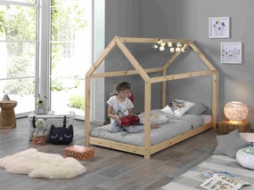 Cama criança Casa CABANE (90x200cm) + Estrado Natural