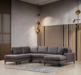 Sofá de Canto Porto Corner – Antracite – 200 cm x 314 cm x 155 cm
