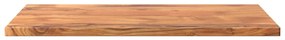 Tampo de mesa retangular 70x50x2,5 cm madeira de acácia maciça