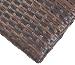 Mesa de centro 50x50x47 cm vime PE castanho