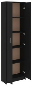 Roupeiro de corredor 55x25x189 cm derivados de madeira preto