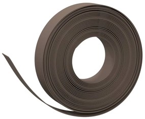Bordas de jardim 3 pcs 10 m 10 cm polietileno castanho