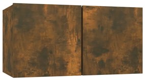 7 pcs conjunto móveis TV derivados de madeira carvalho fumado