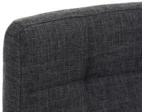 Banco de bar Lincoln em tecido 42 x 94 x 49 cm Cinzento