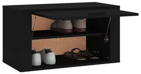 Sapateira de parede 70x35x38 cm derivados de madeira preto
