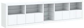 Aparador com luzes LED 283x37x67 cm branco