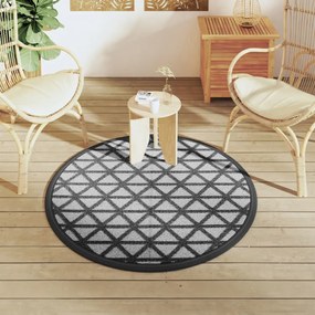 Tapete de exterior Ø120 cm ARAKIL PP preto