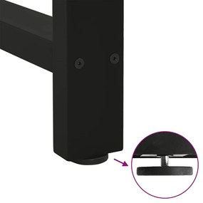 Pés para mesa de bar pretos 2 peças 60x(90-91) cm aço