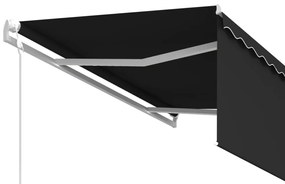 Toldo retrátil automático com estore 3,5x2,5 m antracite