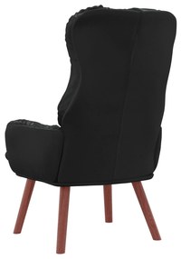 Poltrona Relaxante vidaXL Preta em Couro Sintético