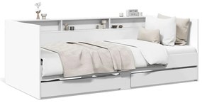 vidaXL Sofá-cama com gavetas sem colchão 100x200 cm branco