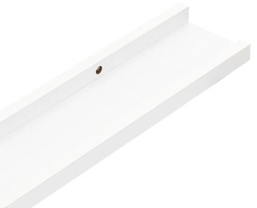 Prateleiras de parede 2 pcs 115x9x3 cm branco