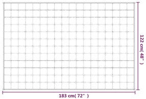 Manta pesada 9 kg 122x183 cm tecido creme-claro