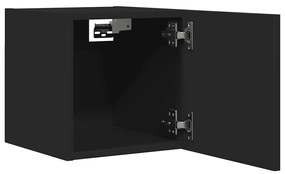 Móvel de TV de parede 2 pcs 30,5x30x30 cm preto