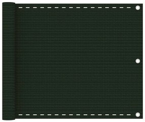 vidaXL Tela de varanda 75x300 cm PEAD cinzento-escuro