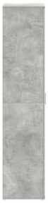 Guarda-Sapatos Cinza Concreto 80x39x180 cm de Madeira de Engenharia