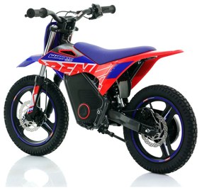 Mini moto elétrica para crianças velocidade até 30Km/h C/Limitador RFN Warrior SX-E350 14/14” 350W Vermelho e Azul Celeste