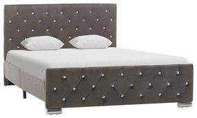 vidaXL Estrutura de cama 120x200 cm tecido cinzento