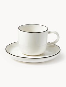 Chávenas de café expresso em porcelana com pires Facile, 2 uni.