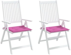 Almofadões p/ cadeira 2pcs 40x40x4cm tecido rosa