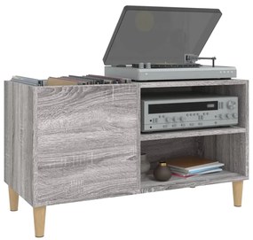 Armário p/ discos 84,5x38x48 cm derivados madeira cinza sonoma
