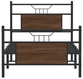 Estrutura cama s/ colchão derivados madeira carvalho castanho