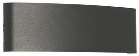 Candeeiro de parede exterior cinzento escuro incl. LED 10 luzes IP54 - Silly Moderno