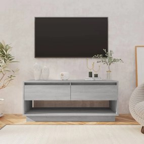 Móvel de TV 102x41x44 cm aglomerado cor sonoma cinzento