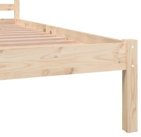 Estrutura de cama casal 135x190 cm pinho maciço