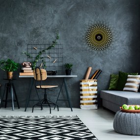 Candeeiro de Parede Fellini – Preto – 50 x 12 x 50 cm