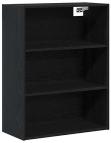 Highboard Carvalho Preto 69.5x34x180 cm Madeira de Engenharia